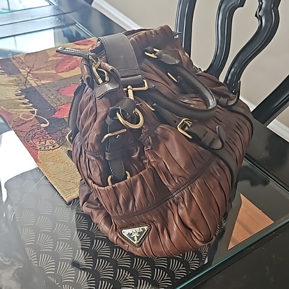 PRADA Tessuto Nappa Gaufre Messenger Bag - Picture 7 of 10